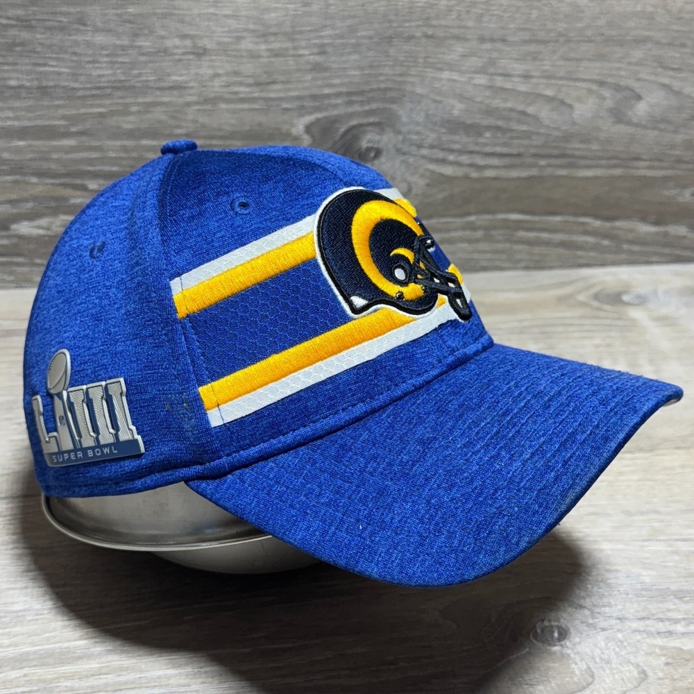 Los‎ Angeles Rams Super Bowl LIII Hat Blue NFL New Era 39THIRTY M/L Fitted Cap
